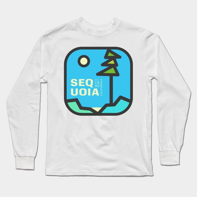 Sequoia National Park Badge 2 Long Sleeve T-Shirt by Woohoo